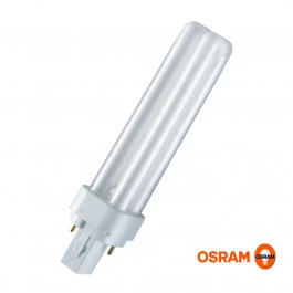 LÂMPADA COMPACTA OSRAM DULUX D/E 4PINOS 26W 2700K(BRANCO QUENTE)G24Q-3