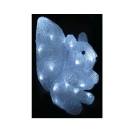 ESQUILO EM ACRÍLICO LED BRANCA 8 FUNÇÕES 220V 20x30cm