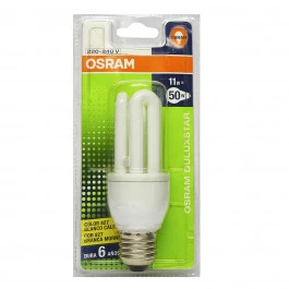 LÂMPADA COMPACTA 3U OSRAM 11W 220V 2700K(BRANCO QUENTE)E27 DULUXSTAR