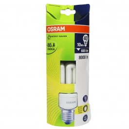 LÂMPADA COMPACTA 3U OSRAM 10W 127V 2700K(BRANCO QUENTE)E27 DULUXSTAR