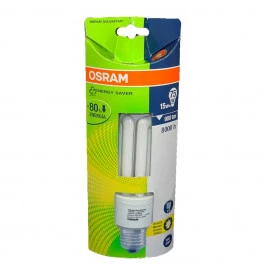 LÂMPADA COMPACTA 3U OSRAM 15W 220V 2700K(BRANCO QUENTE)E27 DULUXSTAR