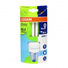 LÂMPADA COMPACTA 3U OSRAM 15W 127V 6500K(BRANCO FRIO)E27 DULUXSTAR