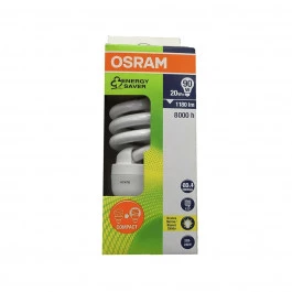 LÂMPADA COMPACTA ESPIRAL MINI OSRAM 20W 220V 2700K(BRANCO QUENTE)E27 DULUXSTAR TWIST