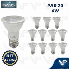 LÂMPADA LED PAR20 6W 6500K(BRANCO FRIO)E27 BIVOLT KIT12