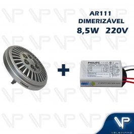 LAMPADA LED AR111 OSRAM 8,5W 220V 24G 3000K (BRANCO QUENTE)G53 DIMERIZÁVEL