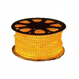 MANGUEIRA LED CHATA 2 FIOS AMARELO 220V 100 METROS