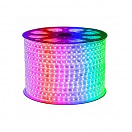 MANGUEIRA LED CHATA 2 FIOS COLORIDO 220V 100 METROS