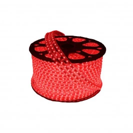 MANGUEIRA LED CHATA 2 FIOS VERMELHO 127V 100 METROS