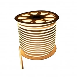 MANGUEIRA LED NEON FLEX BRANCO QUENTE 220V 100 METROS