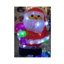 PAPAI NOEL ACRÍLICO 12 LEDS PILHA0,23m