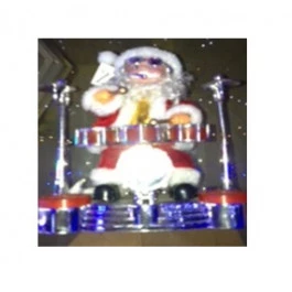 PAPAI NOEL COM BATERIA MUSICAL 20CM PILHA