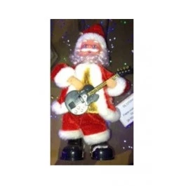 PAPAI NOEL COM GUITARRA MUSICAL 27CM PILHA