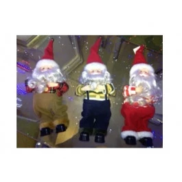PAPAI NOEL MUSICAL COM MOVIMENTO LATERAL 27CM PILHA