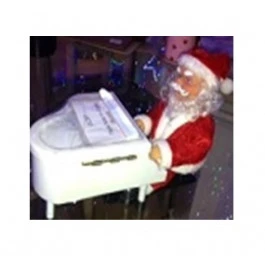 PAPAI NOEL COM PIANO MUSICAL 25CM PILHA