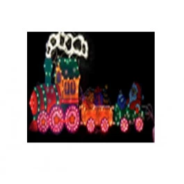 TRENZINHO COM PAPAI NOEL E PRESENTES 176 LÂMPADAS 127V 65cm 8 Funções Colorida 