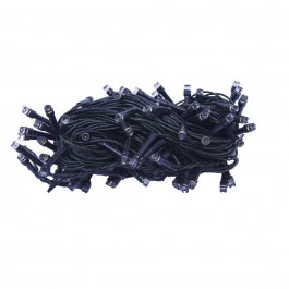 PISCA 100 LÂMPADAS LED BLINDADO 3000K(BRANCO QUENTE)FIXO 220V FIO VERDE 10M
