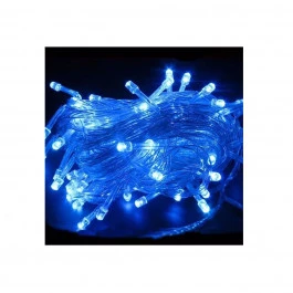 PISCA 100 LÂMPADAS LED AZUL 8 FUNÇÕES 220V FIO TRANSPARENTE 10M