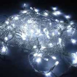 PISCA 100 LÂMPADAS LED 6500K(BRANCO FRIO)8 FUNÇÕES 220V FIO VERDE 10M