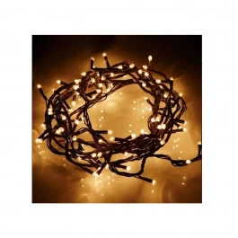 PISCA 100 LÂMPADAS LED BLINDADO 3000K(BRANCO QUENTE)FIXO 127V FIO VERDE 10M