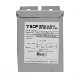 REATOR PARA LÂMPADA VAPOR SÓDIO/METÁLICO   100W 220V(USO INTERNO)