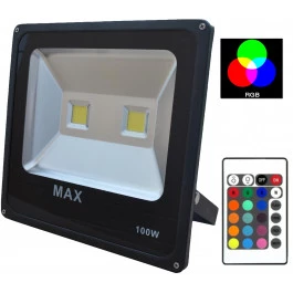 REFLETOR HOLOFOTE LED COB 100W RGB COM CONTROLE