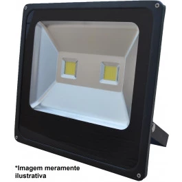 REFLETOR HOLOFOTE LED COB 100W 3000K(BRANCO QUENTE)BIVOLT G2 