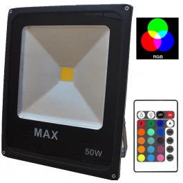REFLETOR HOLOFOTE LED COB   30W RGB BIVOLT COM CONTROLE