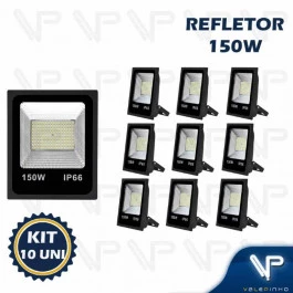 REFLETOR HOLOFOTE LED SMD   150W 6500K(BRANCO FRIO)BIVOLT IP66 KIT10