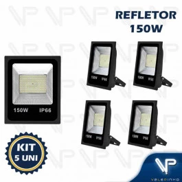 REFLETOR HOLOFOTE LED SMD   150W 6500K(BRANCO FRIO)BIVOLT IP66 KIT5