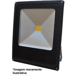 REFLETOR HOLOFOTE LED COB   50W 3000K(BRANCO QUENTE)BIVOLT G2 