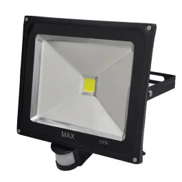 REFLETOR HOLOFOTE LED COB   50W 3000K(BRANCO QUENTE)BIVOLT COM SENSOR