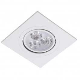SPOT LED EMBUTIR  15W 6500K(BRANCO FRIO)BIVOLT QUADRADO