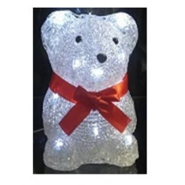URSINHO EM ACRÍLICO COM 18 LEDS 8 FUNÇÕES 220V 15 x 25cm