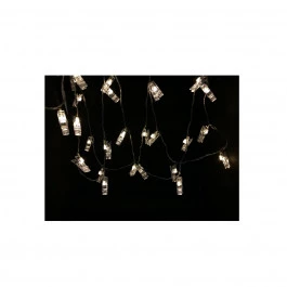 PISCA PREGADOR 20 LÂMPADAS LED 3000K(BRANCO QUENTE) 8 FUNÇÕES 127V FIO TRANSPARENTE 4,5M