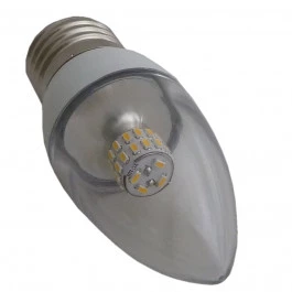 LÂMPADA LED VELA 5W 6500K(BRANCO FRIO)E27 BIVOLT PLASTICO