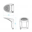 DUCHA ACQUA JET ULTRA LORENZETTI 220V 7800W PRETO CROMADO | DESENHO TÉCNICO