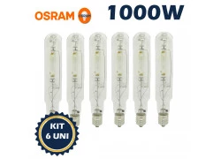 LÂMPADA VAPOR METALICO TUBULAR OSRAM 1000W 7250K(BRANCO FRIO)E40 HQI-T W/D KIT6