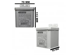 REATOR INTRAL PARA LÂMPADA VAPOR METÁLICO     70W 220V(USO INTERNO) 01204