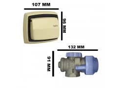 VÁLVULA DE DESCARGA DECA HYDRA MAX BEGE 1.1/2" (50mm) 2550E112