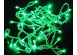 PISCA 100 LÂMPADAS LED VERDE 8 FUNÇÕES 127V FIO TRANSPARENTE 10M