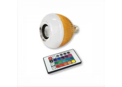 LÂMPADA LED BULBO 6W BIVOLT RGB MUSICAL E27 