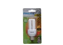 LÂMPADA COMPACTA 3U MINI PHILIPS 11W 127V 2700K(BRANCO QUENTE)E27 GENIE