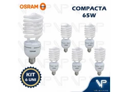 LÂMPADA COMPACTA ESPIRAL HO OSRAM  65W 220V 6500K(BRANCO FRIO)E27 DULUXSTAR TWIST KIT6
