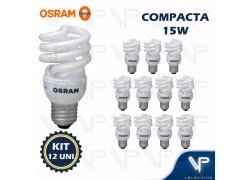 LÂMPADA COMPACTA ESPIRAL MINI OSRAM 15W 127V 6500K(BRANCO FRIO)E27 DULUXSTAR TWIST KIT12