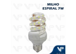 LÂMPADA LED ESPIRAL MILHO 7W 6000K (BRANCO FRIO) E27 BIVOLT
