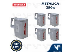 REATOR INTRAL PARA LÂMPADA VAPOR METÁLICO   250W 220V(USO EXTERNO) 01209 KIT5