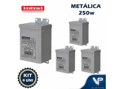 REATOR INTRAL PARA LÂMPADA VAPOR METÁLICO    250W 220V(USO INTERNO) 01206 KIT4