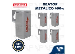 REATOR INTRAL PARA LÂMPADA VAPOR METÁLICO   400W 220V(USO EXTERNO) 01210 KIT5
