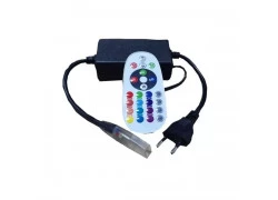 CONTROLE SEQUENCIAL PARA MANGUEIRA LED CHATA RGB COM CONTROLE SEM FIO ATÉ 25MTS BIVOLT